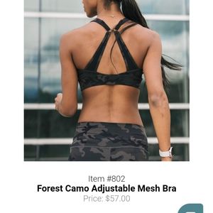Zyia Forest Camo Adjustable Mesh Bra